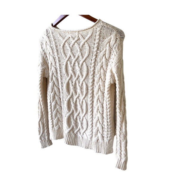Denim & Supply Ralph Lauren Women’s Cable -Knit Sweater. Cream. Small - Picture 3 of 13